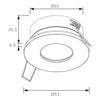 Empotrable Aluminio Estanco Blanco Redondo 1 Luz IP54