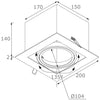 Empotrable Kardan Basculante Cuadrado 1 Luz QR111 Gris