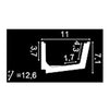 Moldura C357 Straight L 200 x H 7,1 x A 11 cm Luz Indirecta