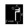 Moldura C382 L3 Linear 200 x H 14 x A 5 cm Luz Indirecta