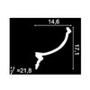 Moldura C900 L 200 x H 17,1 x A 14,6 cm Luz Indirecta