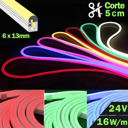 Neón LED 16W por Metro 24V 6*13mm RGB Cambio Color
