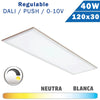 Panel LED 120x30cm 40W Regulable DALI PUSH 0-10V