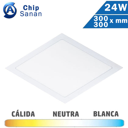 Panel LED Cuadrado Blanco 24W 300x300mm