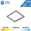 Panel LED Cuadrado Plata 12W 170x170mm