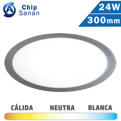 Panel LED Redondo Plata 24W 300mm
