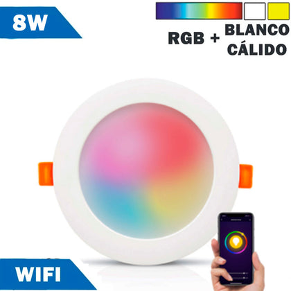 Panel Downlight LED Smart WIFI 8W RGB - 2700K a 6000K