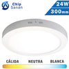 Plafón LED Superficie Blanco 24W 300mm Chip Sanan