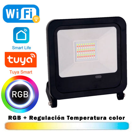 Proyector LED RGB + CCT 50W WIFI Smart Tuya