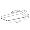 Foco Carril LED 40W Monofásico Rectangular Negro
