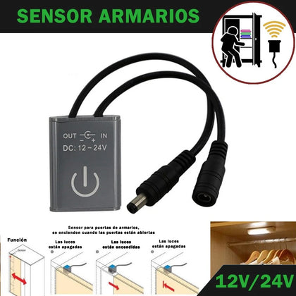 Interruptor Sensor ON/OFF Tiras LED 12V / 24V Armarios Puertas