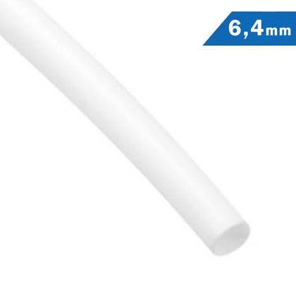 Tubo Termo retráctil Poliolefina 6,4mm Blanco