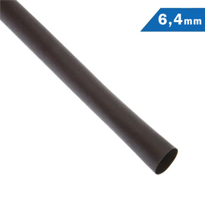 Tubo Termo retráctil Poliolefina 6,4mm Negro