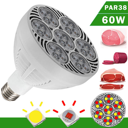 Bombilla LED PAR38 E27 60W Neodimio 3000K + Rojo