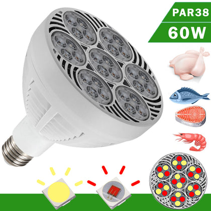 Bombilla LED PAR38 E27 60W Neodimio 4000K + Rojo